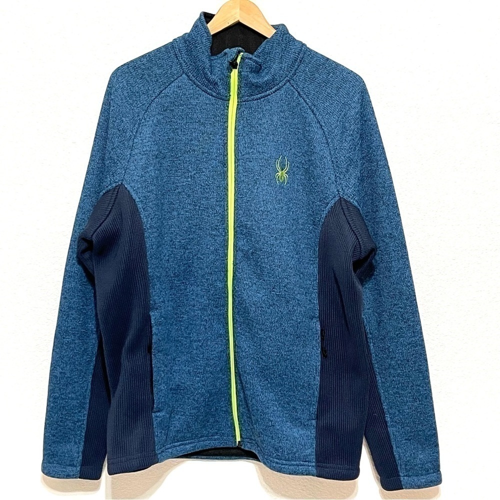 Spyder Men Blue Stryke Full Zipper Sweater Jacket Size L